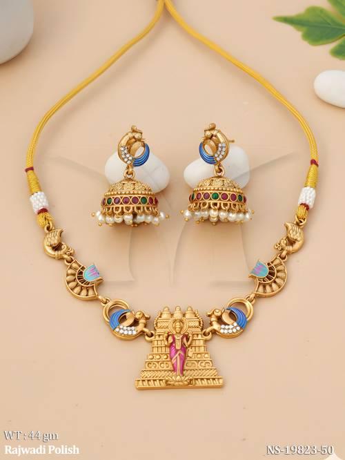 Designer Temple Jewellery Necklace Set for Women