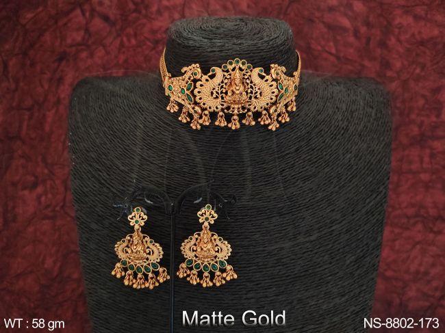 Temple Jewelry Fancy Design Beautiful Party wear Temple Necklace Set