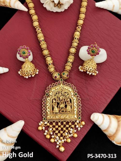 temple-jewellery-beautiful-designer-high-gold-polish-fancy-style-pendant-set-