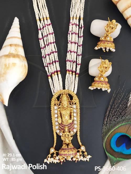 temple-jewellery-rajwadi-polish-designer-clustered-pearl-party-wear-pendant-set-