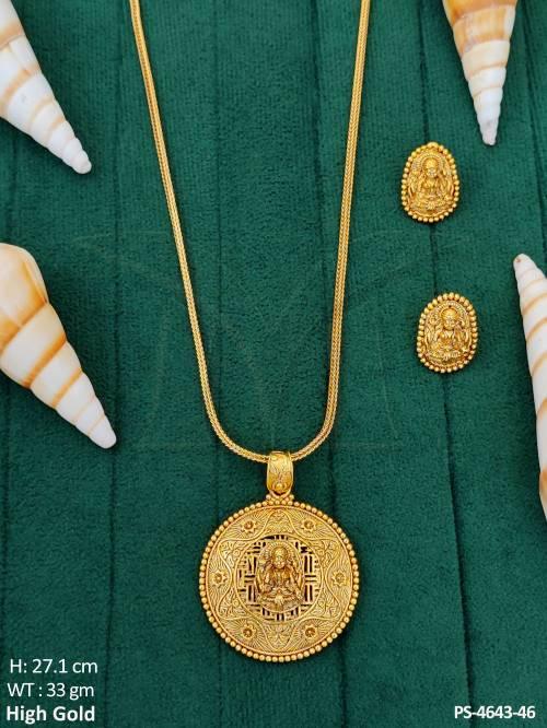 Designer High Gold Polish Pendant Set  