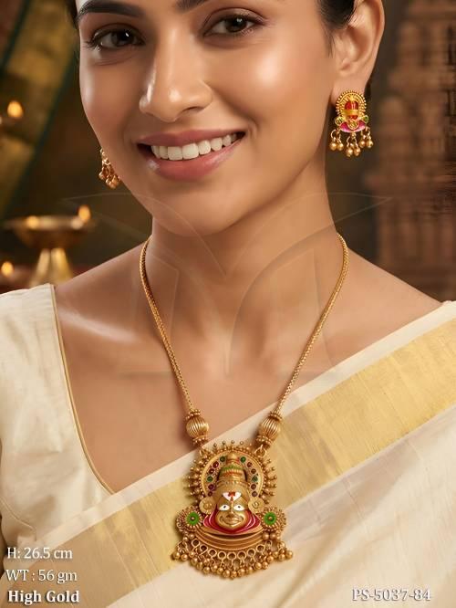 Traditional Temple Jewellery Pendant Set for Women