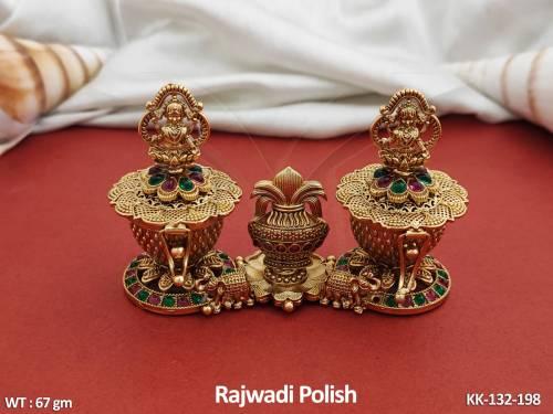 Rajwadi Polish Temple Kumkum Box fancy Design 