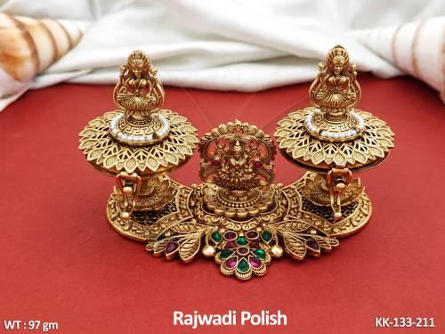 Temple Jewelry Rajwadi Polish Fancy Design Indian tarditional Temple KumKum Box