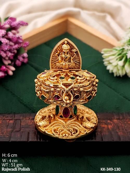 Designer Sindoor Box in Temple Style Rajwadi Polish 