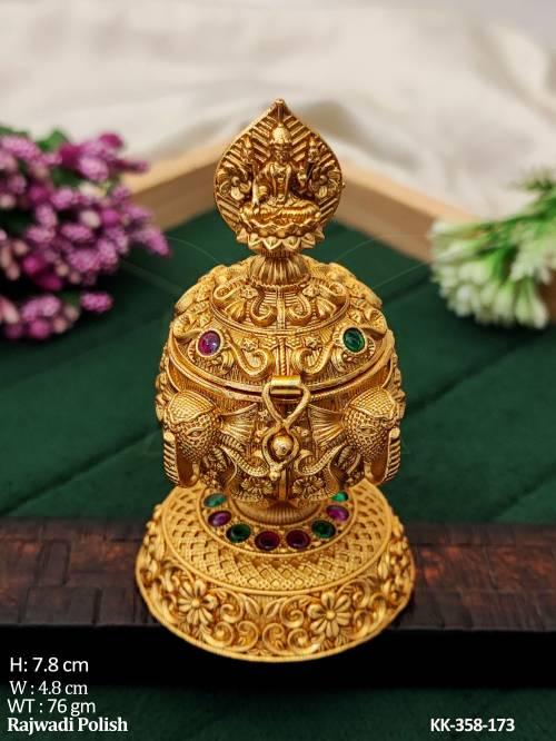 Beautiful Design  Rajwadi Polish Full Stone Sindoor Box  
