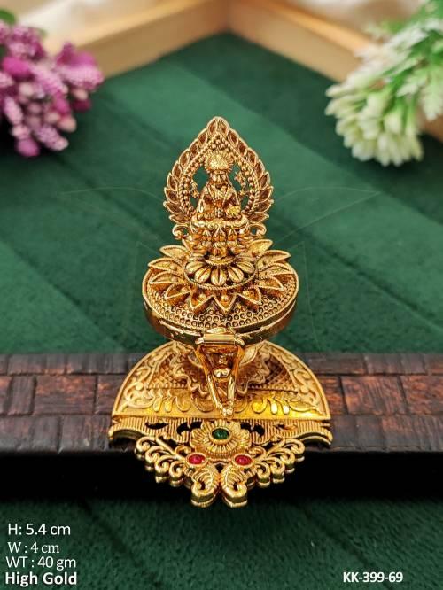 Temple Design   High Gold Polish Sindoor box  