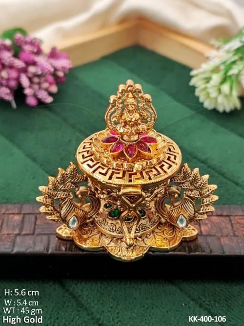 Temple High Gold Polish Sindoor Box  