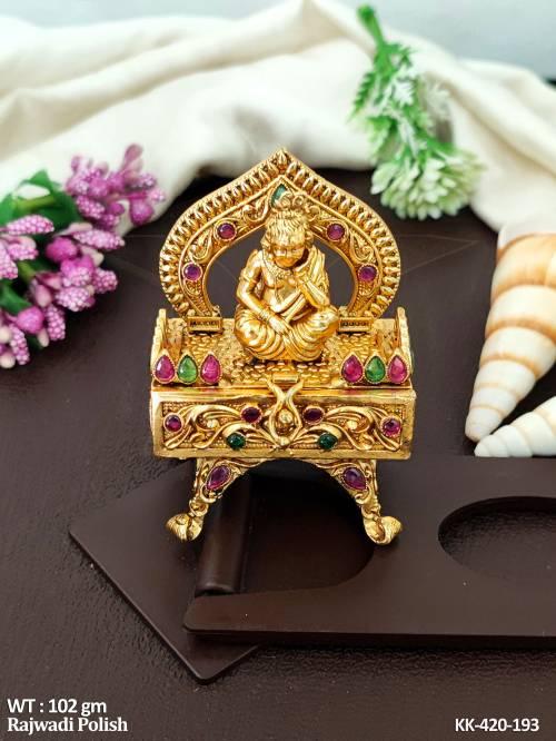 Classic Rajwadi Polish Temple Pooja Sindoor Box 