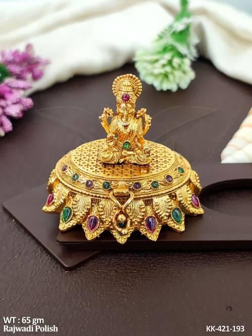 Ethnic Rajwadi Polish Temple Decorative Sindoor Box  — KK-421-193
