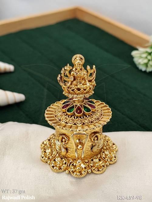 Antique Temple Style Kumkum Box for Pooja Use