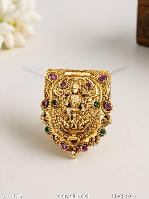 Rajwadi Gold Temple Sindoor Box
