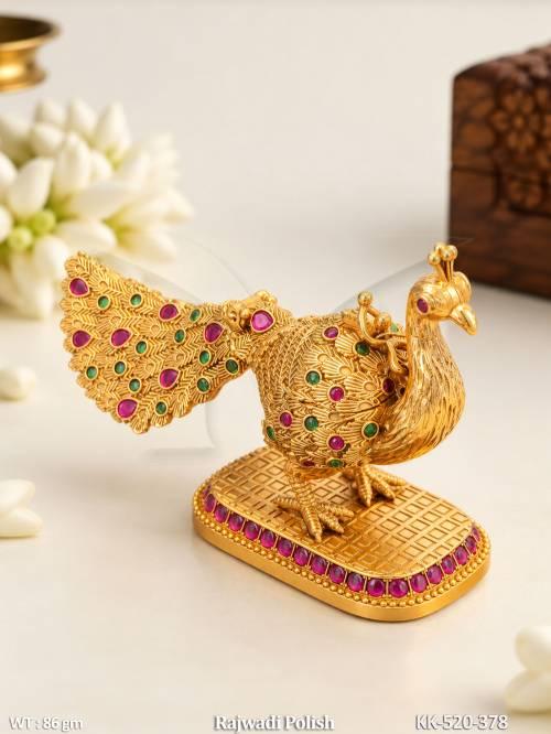 Fancy Peacock Design Decorative Kumkum Box