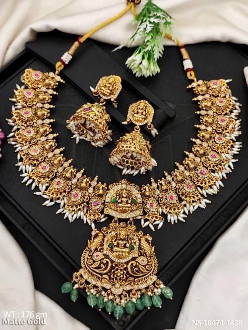 Traditional Temple Jewellery with Lakshmi Pendant 