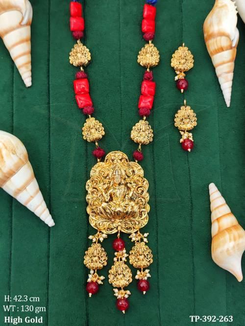 laxmi ji stylo temple pendant detail