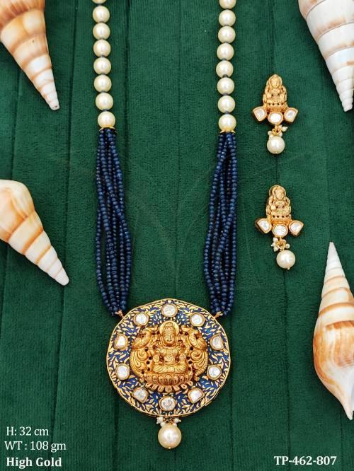 Round Base Laxmi Ji Temple Pendant — TP-462-807