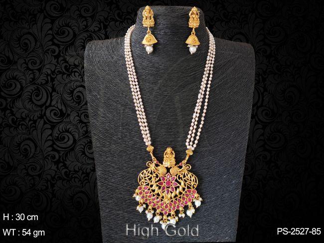 Temple traditional antique design pendant set.; — PS-2527-85