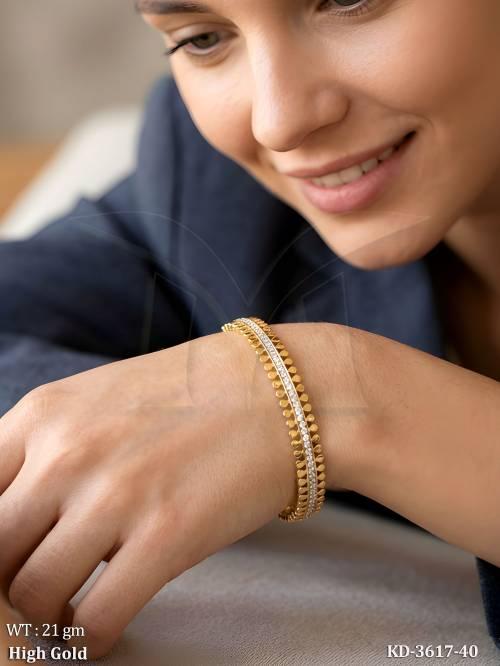 Stylish AD Pattern Cuff Kada for Women