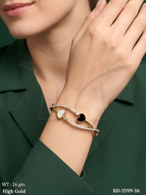 Elegant Heart Design Kada Bracelet for Women