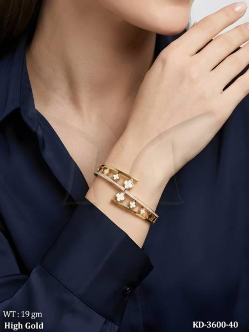 Stylish Open Cuff Floral Kada Fancy Design