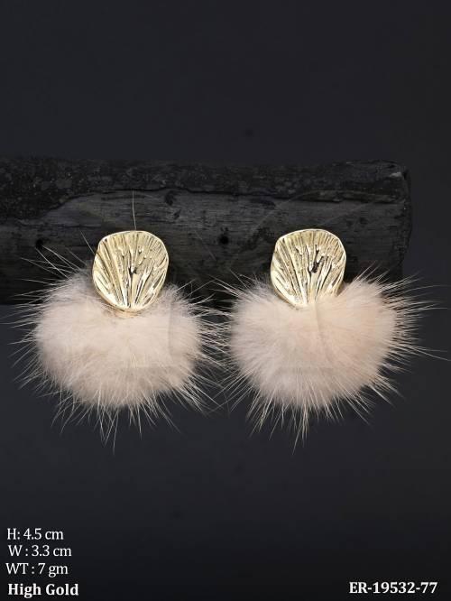 Fashionable Western Soft Fur Earrings