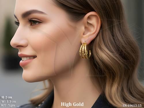 Elegant Textured Hoop Earrings for Women
