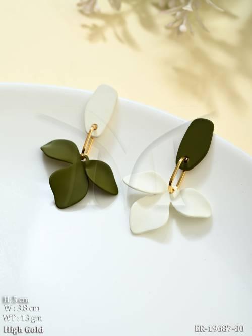 Designer  High Gold Dual Tone Fashion Style Western Earrings