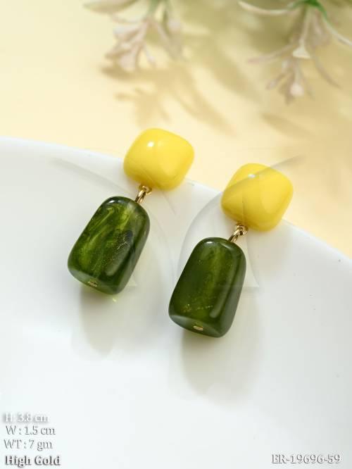 Stylish Dual Tone Western Statement Earrings High Gold Contemporary Designer Earrings