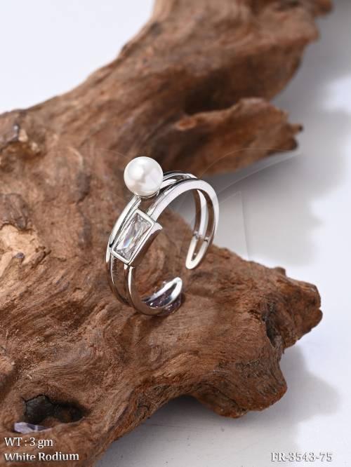 western-pearl-stone-designer-adjustable-ring