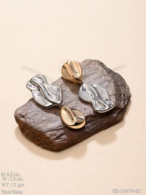 trendy-western-dual-tone-fashion-earrings-stylish-two-tone-party-wear-earrings